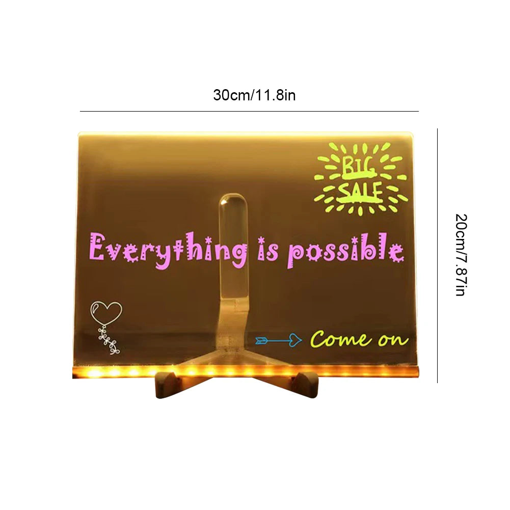Light-Up Acrylic LED Message Board