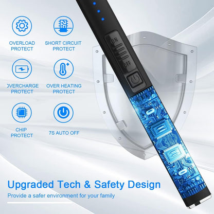 Electric Arc Windproof Lighter - Flameless USB Rechargeable with Safety Lock
