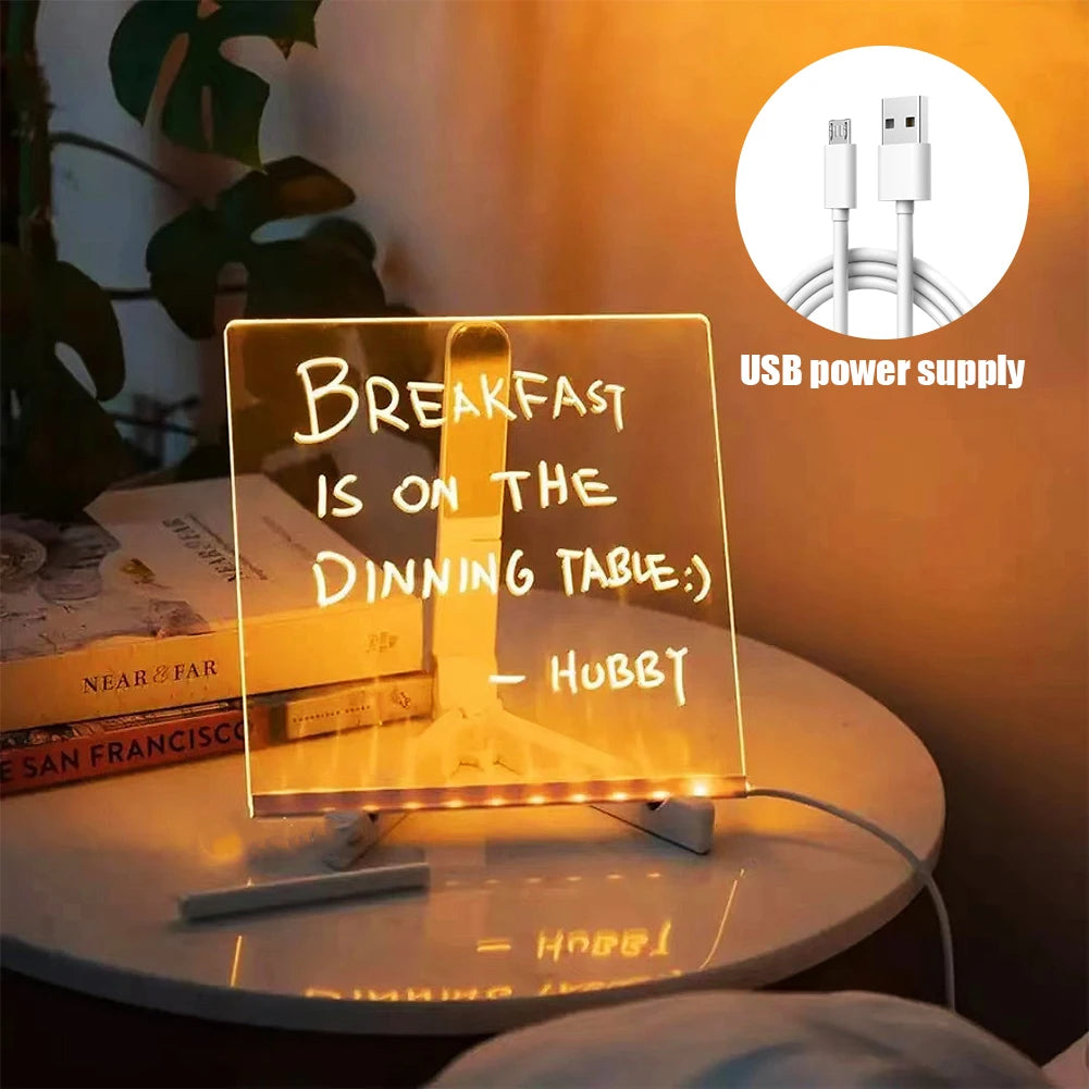 Light-Up Acrylic LED Message Board
