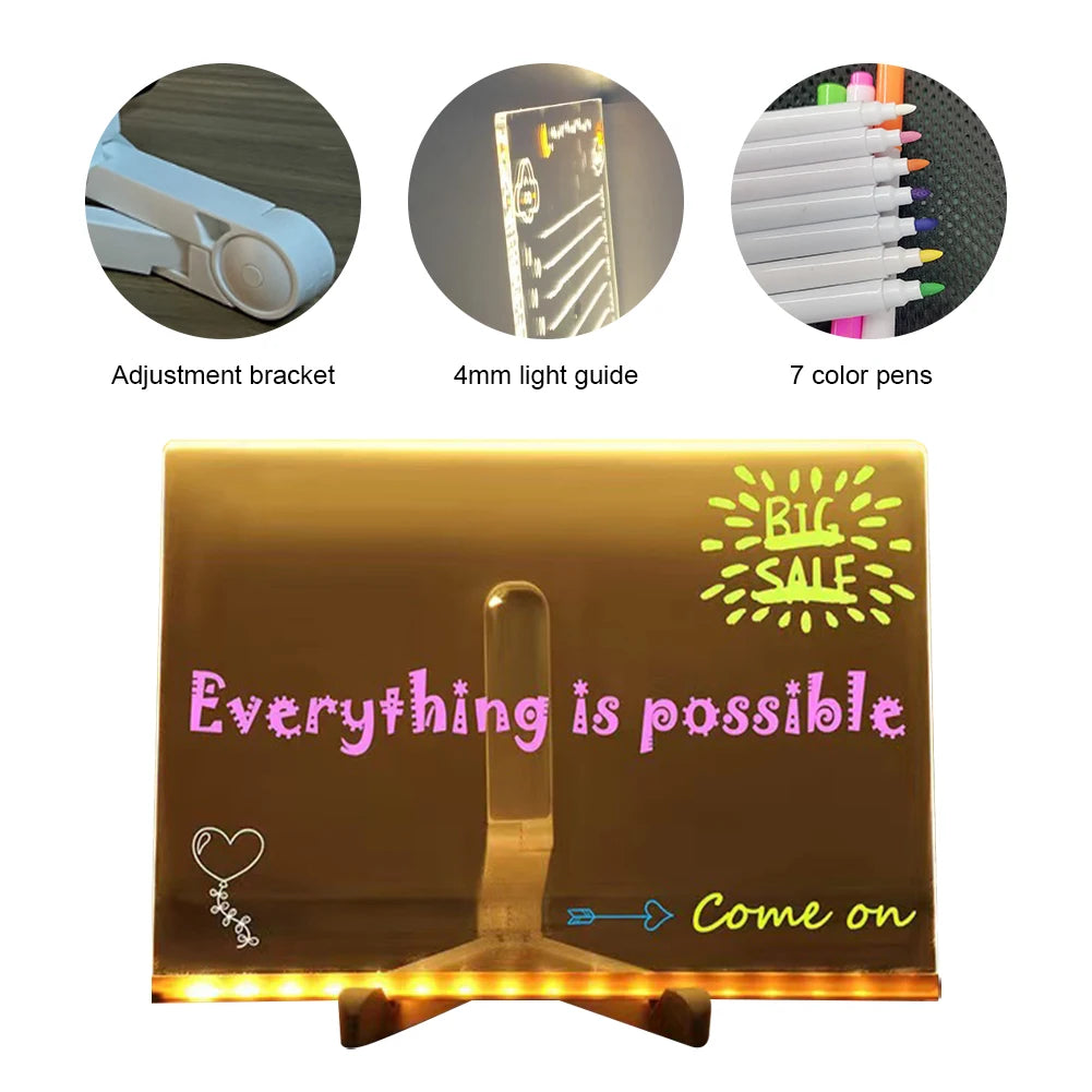 Light-Up Acrylic LED Message Board