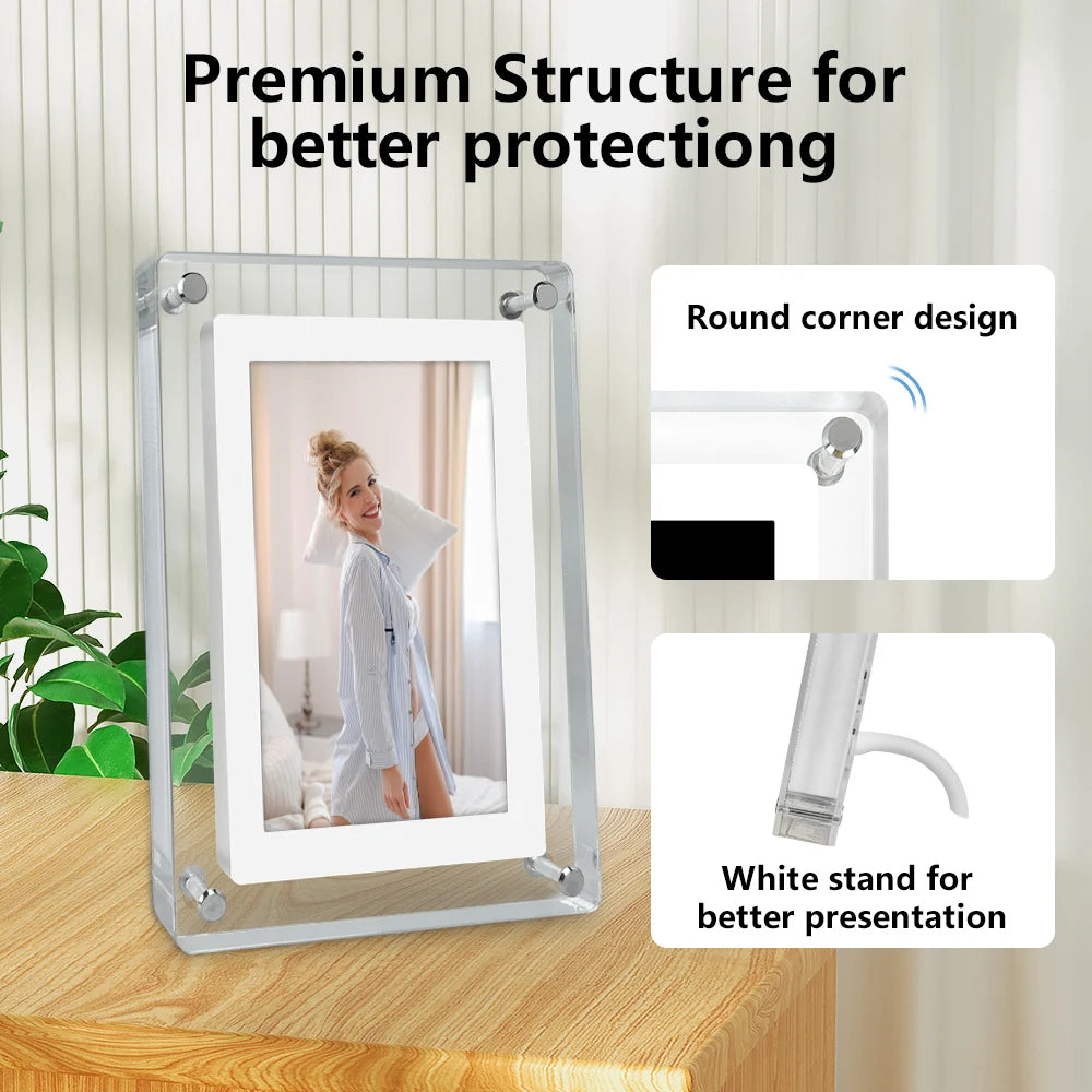 Clear Acrylic Digital Photo Frame (5-inch)