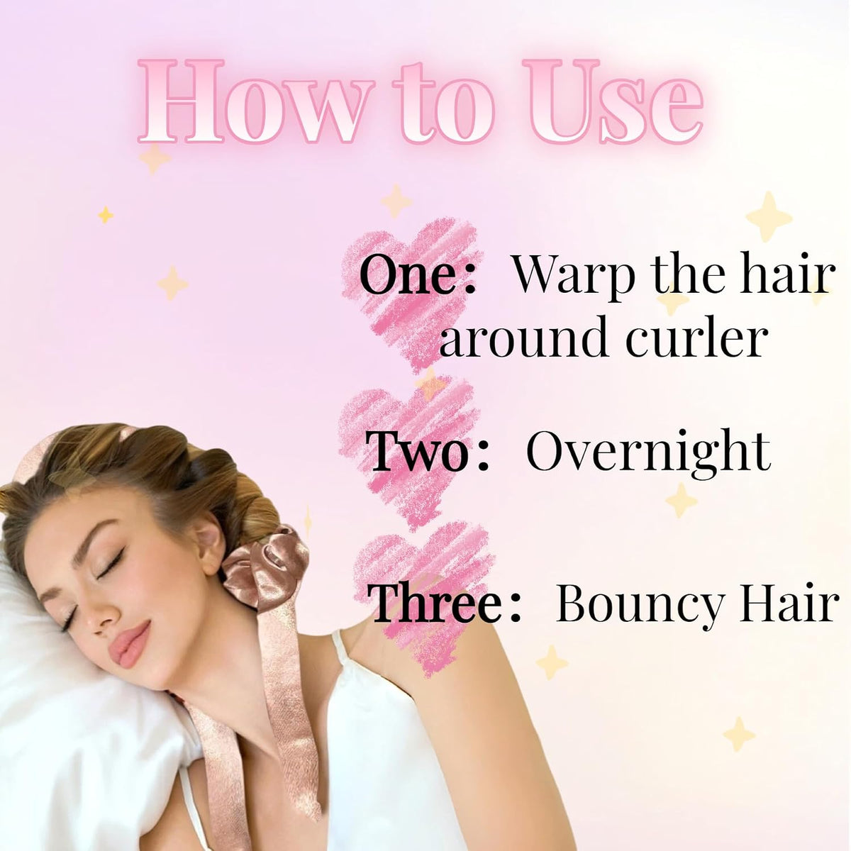 Satin Heatless Curling Rod Headband - No-Heat Hair Roller
