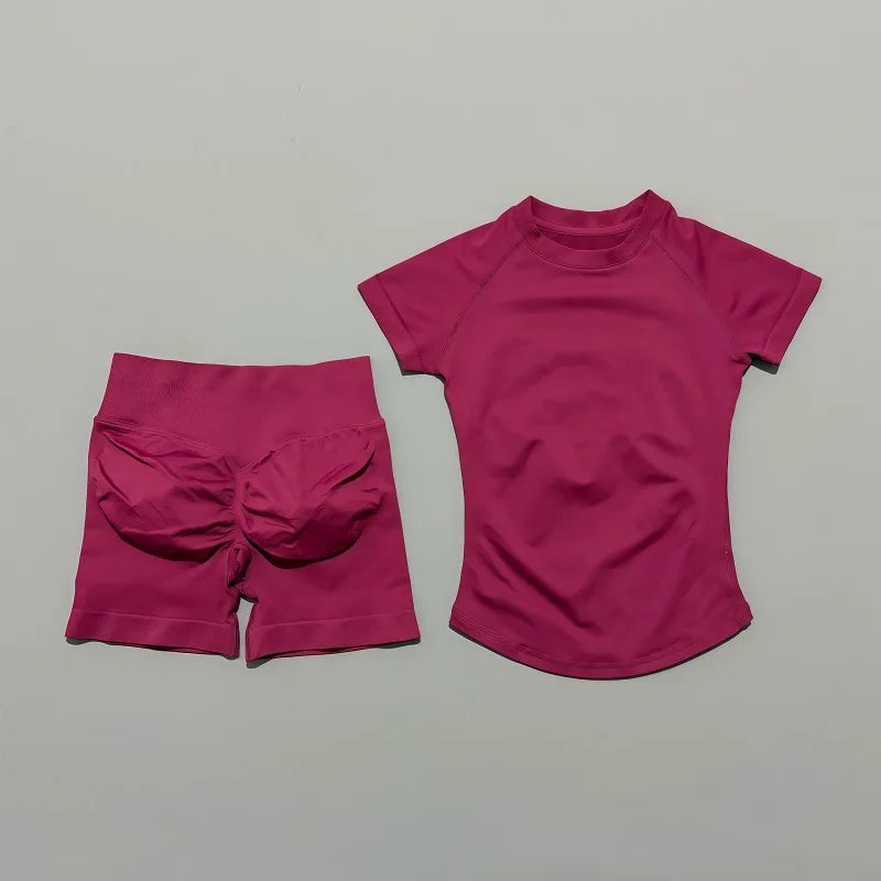 Women's Seamless 2-Piece Workout Set (Black)