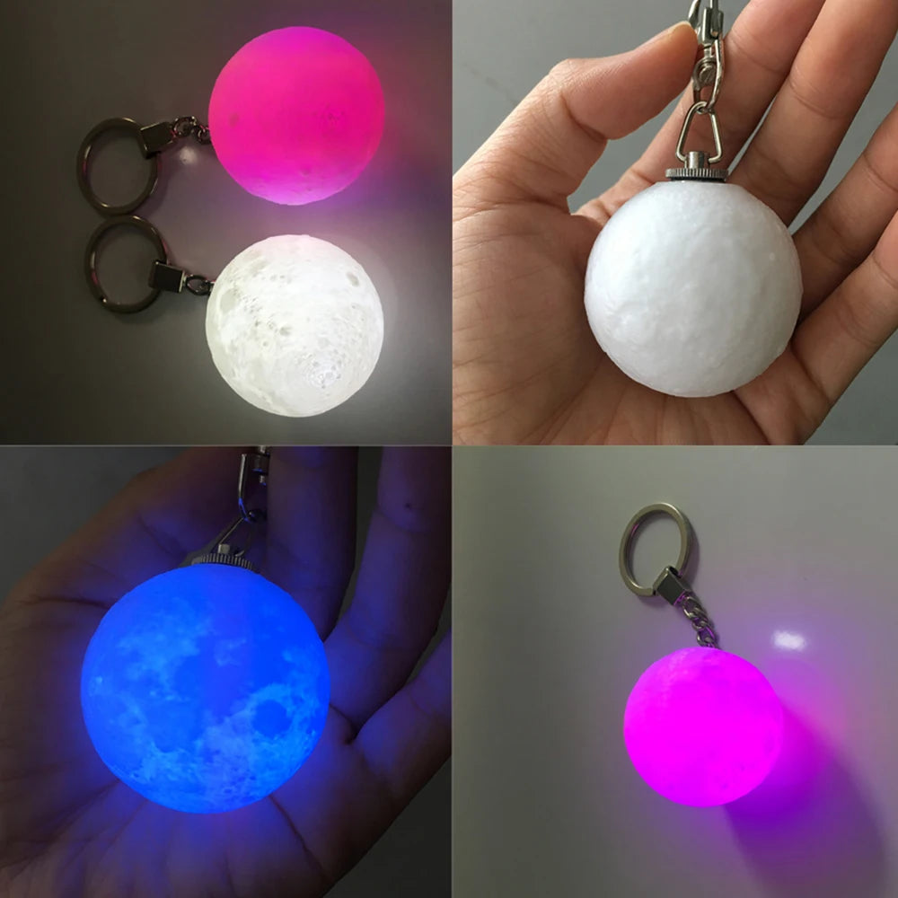 3D Moon Lamp – Touch Color-Changing, USB Rechargeable