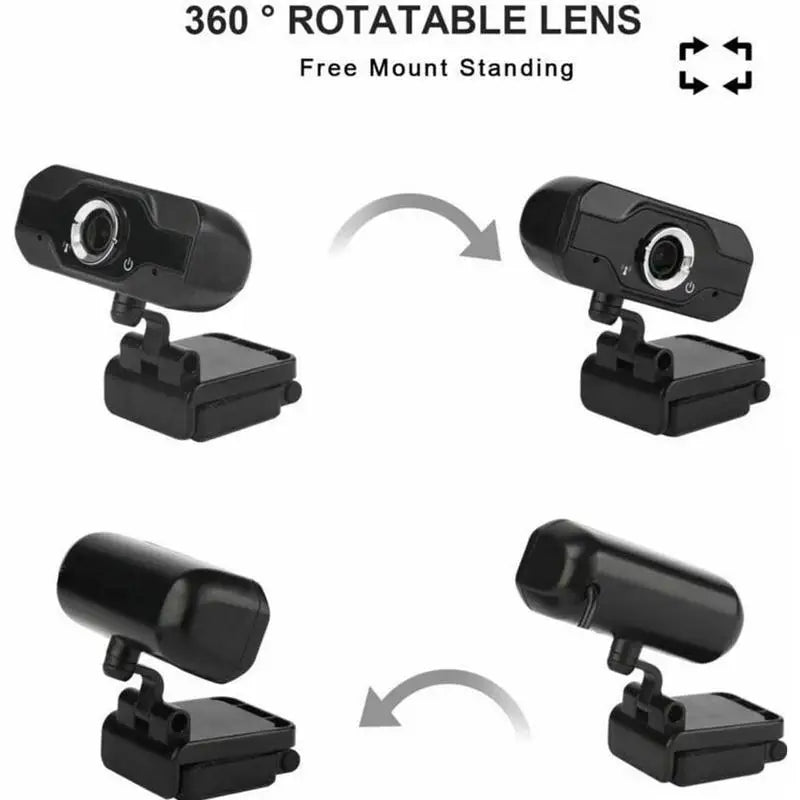 1080p USB Webcam with Microphone for Video Calls & Streaming