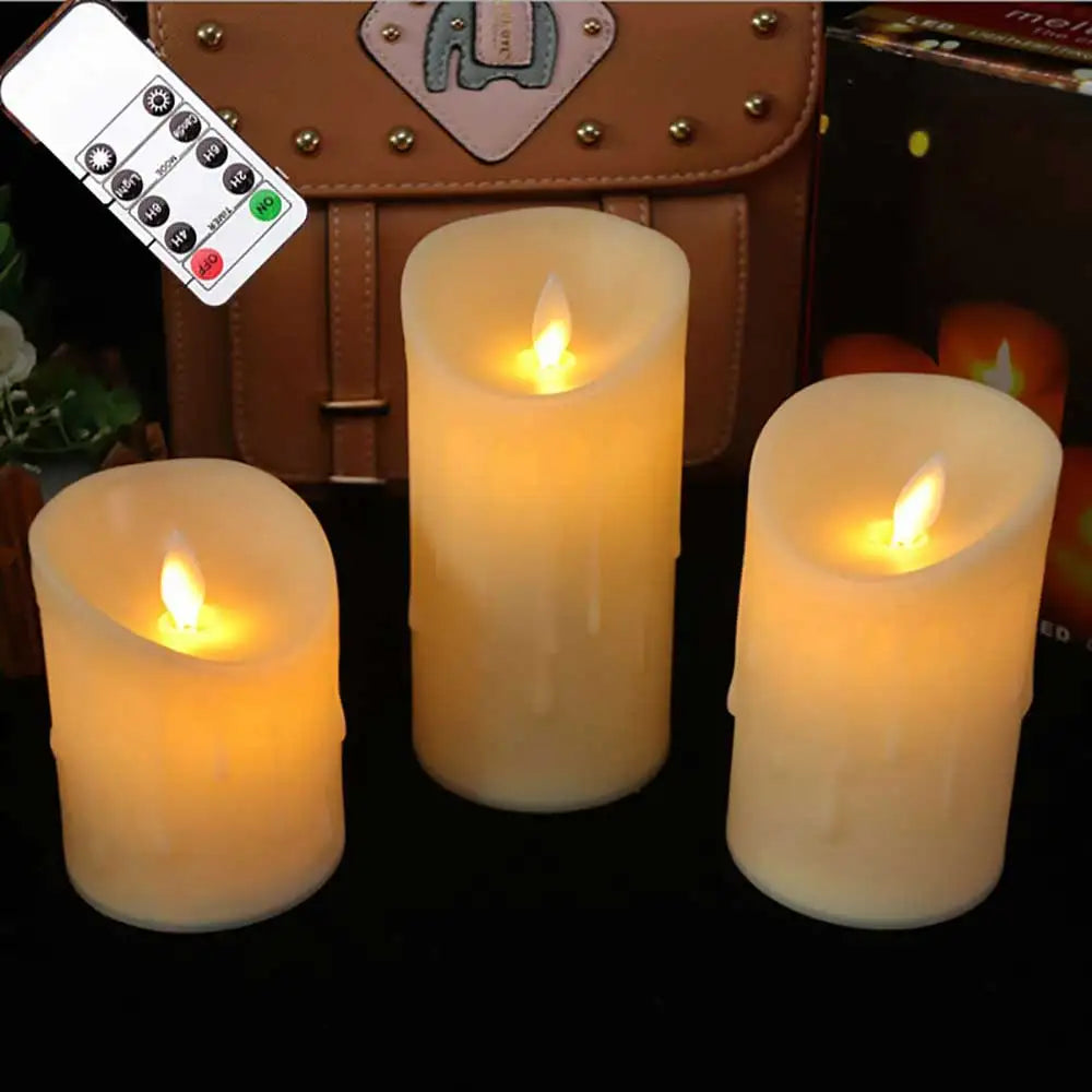 Remote Moving-Flame LED Candles (3-Pack)