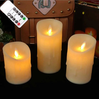 Remote Moving-Flame LED Candles (3-Pack)