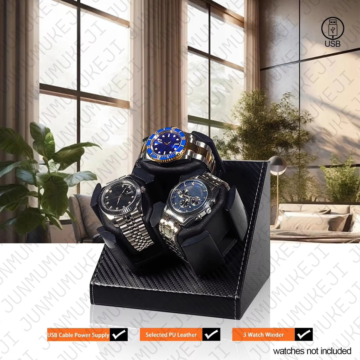 Automatic Watch Winder for 3 Watches