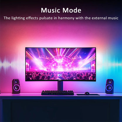 USB Screen-Sync RGB Monitor Backlight Strip (24–34 in)