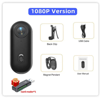 Magnetic Mini POV Camera (Wearable, Wi-Fi App)