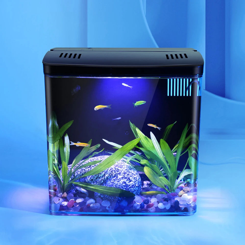 Desktop Mini Aquarium with LED Light