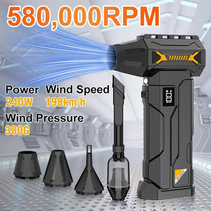 Cordless Turbo Jet Blower (Dust, Leaves, Snow, PC)