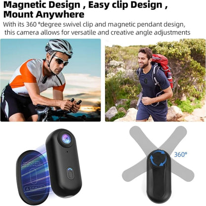 Magnetic Mini POV Camera (Wearable, Wi-Fi App)