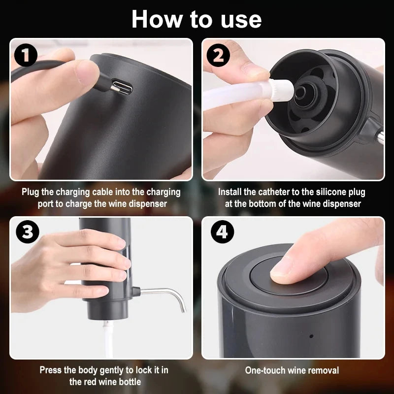 Electric Wine Aerator & One-Touch Dispenser