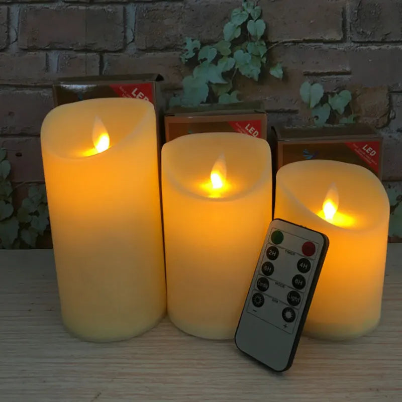 Remote Moving-Flame LED Candles (3-Pack)