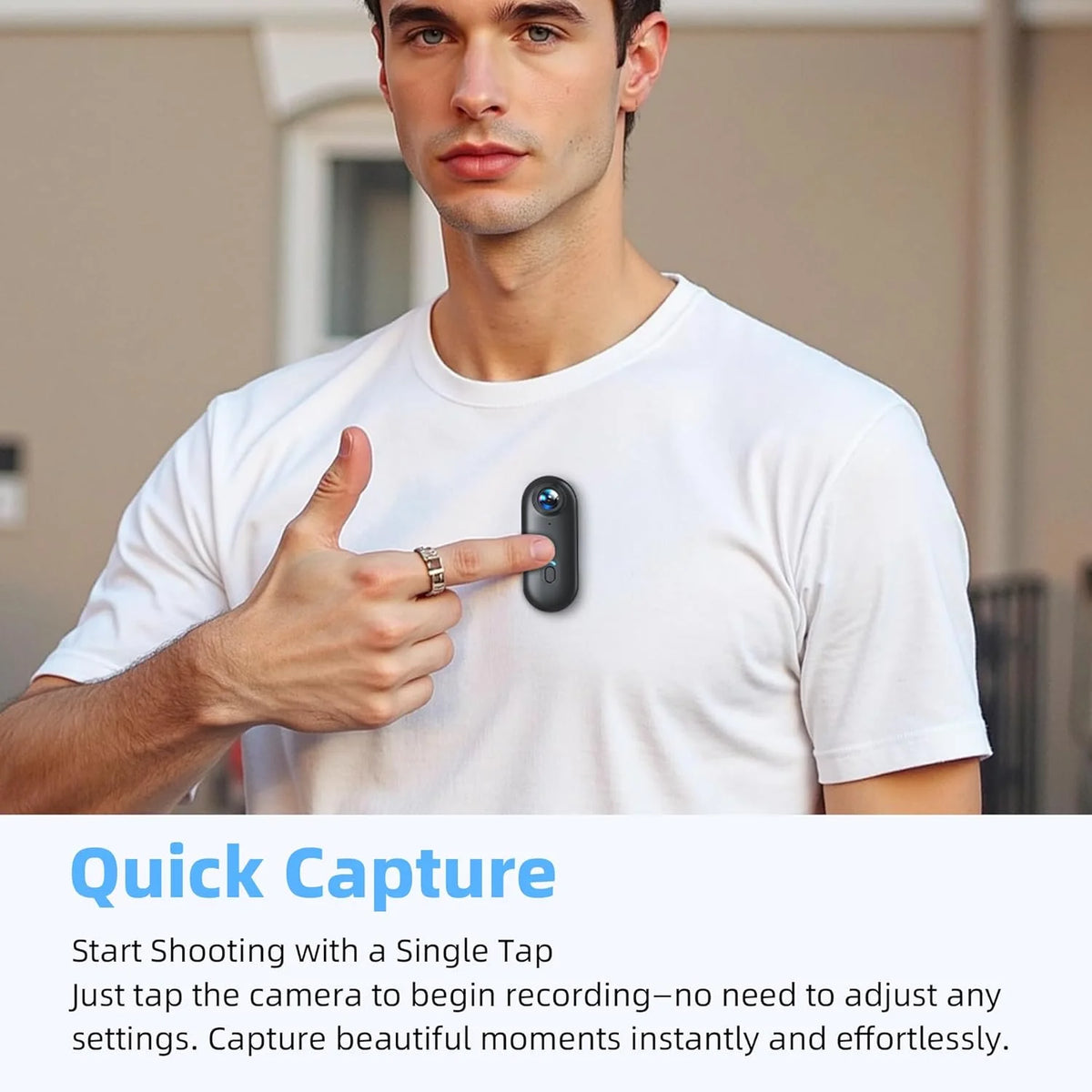 Magnetic Mini POV Camera (Wearable, Wi-Fi App)