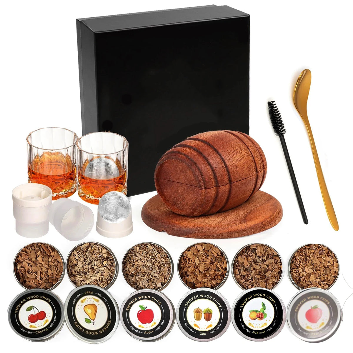 Cocktail Smoker Kit with 6 Wood-Chip Flavors
