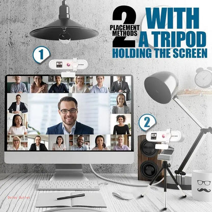 Autofocus Webcam with Microphone for Streaming & Video Calls