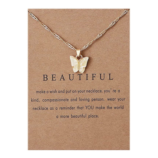 Butterfly Pendant Clavicle Chain Necklace