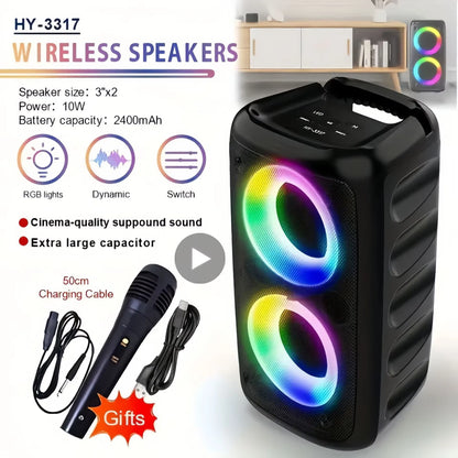 Portable Bluetooth Karaoke Speaker with Microphone