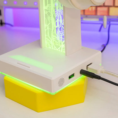 RGB Gaming Headphone Stand - 10 Lighting Modes with USB Ports