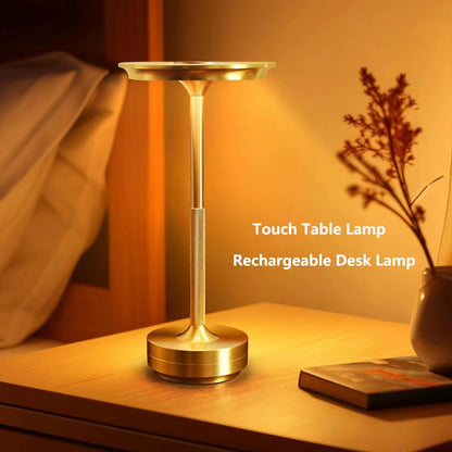 Cordless Gold Touch Table Lamp