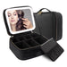 Travel Makeup Case with LED Mirror