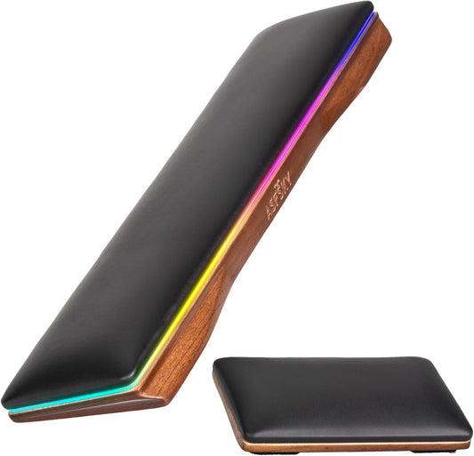 RGB Keyboard and Mouse Wrist Rest Set for 60%-75% Compact Keyboards