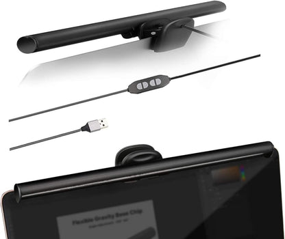 Portable USB Laptop Monitor Light Bar - 3 Color Temperatures, 10 Brightness Levels