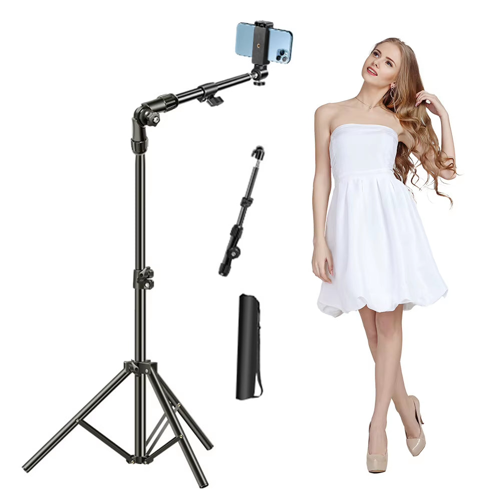 Adjustable Phone Tripod Stand for Live Stream & Video Recording