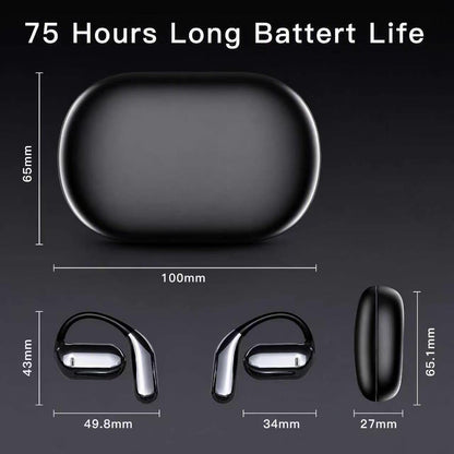 Wireless Bluetooth Earbuds - LED Display, Open Ear Hooks