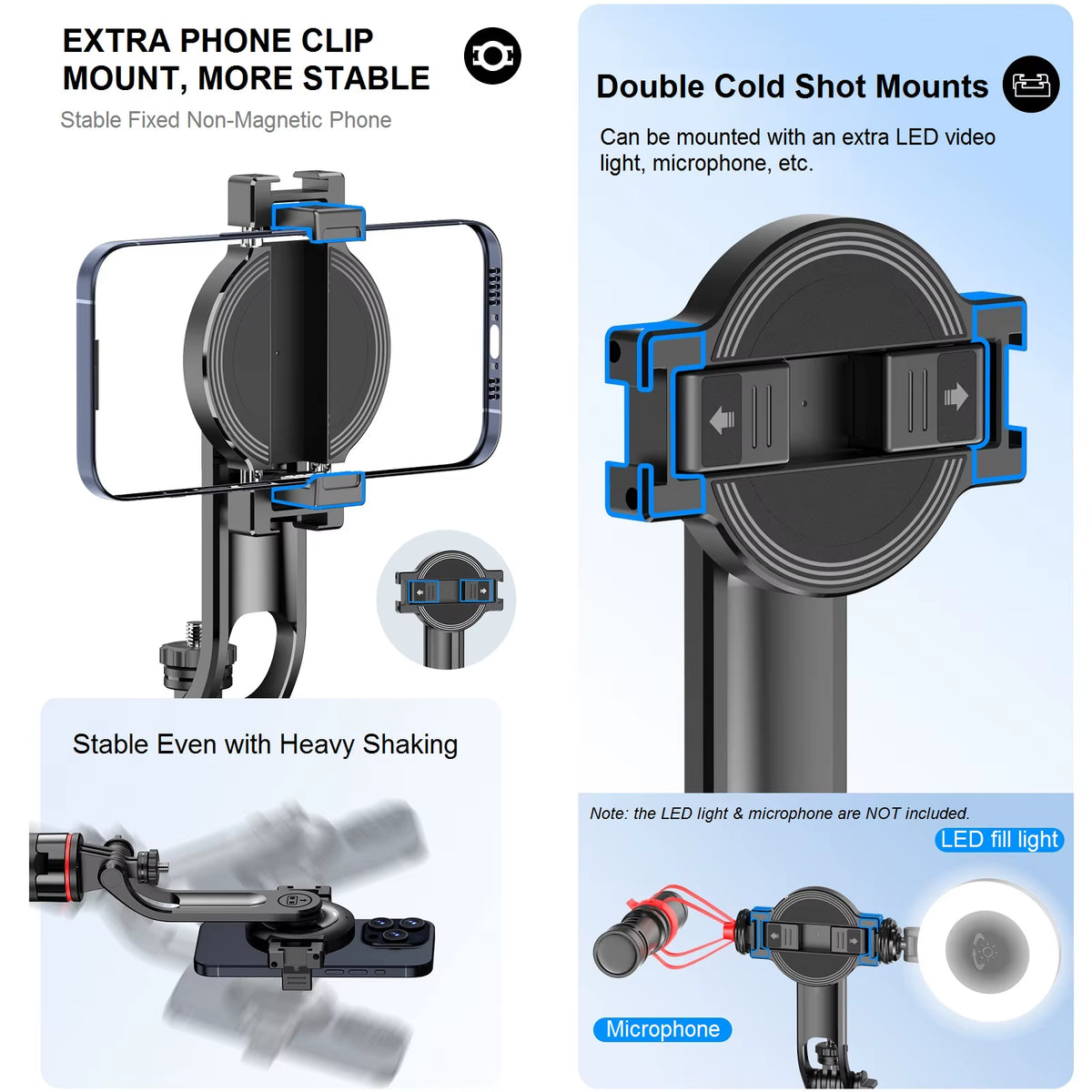 Magnetic-Compatible 51in Selfie Stick Tripod