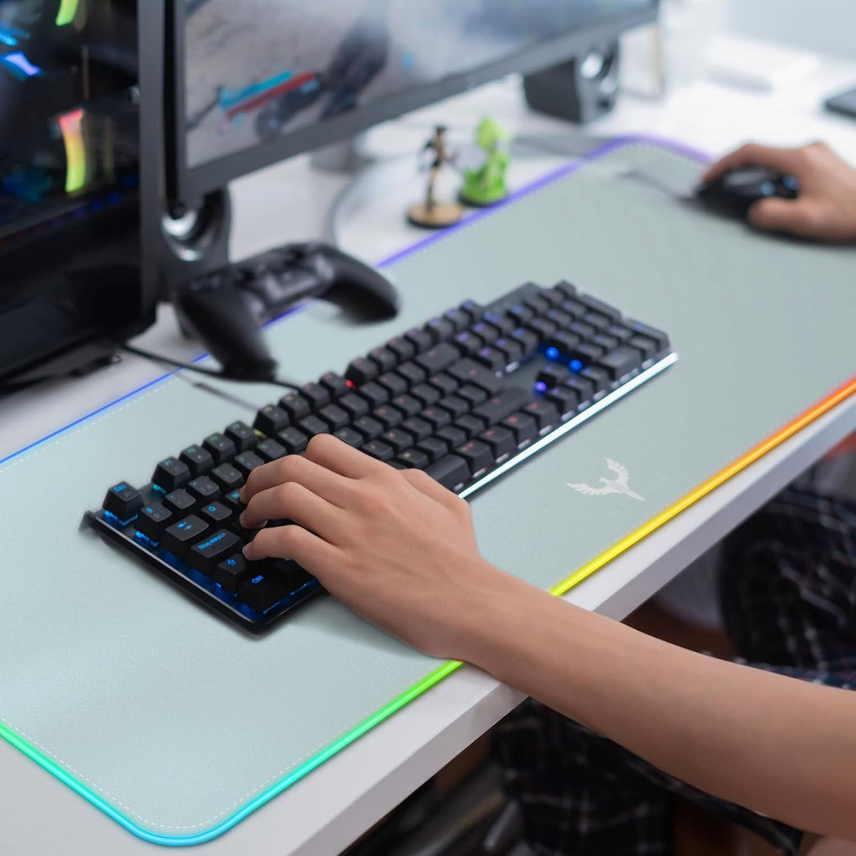 RGB Extended Gaming Mouse Pad XL – Grey