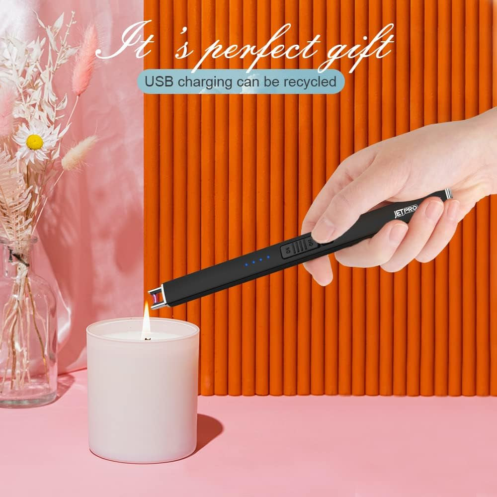 Electric Arc Windproof Lighter - Flameless USB Rechargeable with Safety Lock