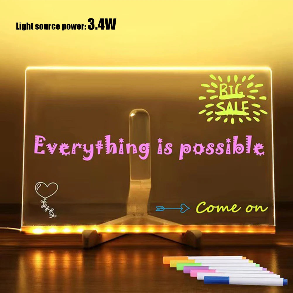 Light-Up Acrylic LED Message Board
