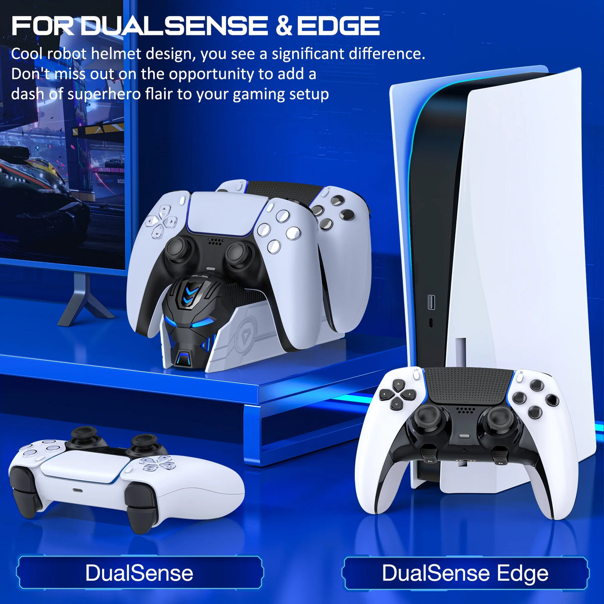 Dual Controller Charging Dock – DualSense-Style / Type-C Compatible