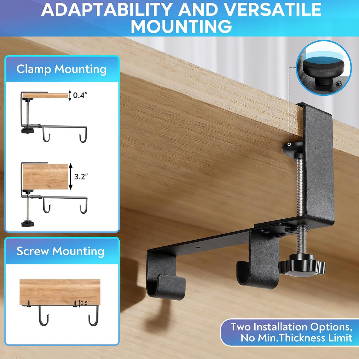 Under Desk Cable Organizer