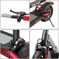 600W Adult Electric Scooter for Commuting Shopping, 48V Folding Electric Skateboard for Women Men with Seat & LED Headlight, 10" Tire