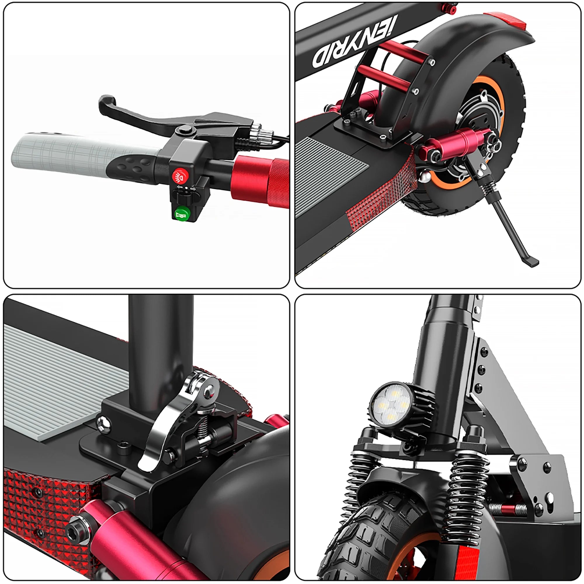 600W Adult Electric Scooter for Commuting Shopping, 48V Folding Electric Skateboard for Women Men with Seat & LED Headlight, 10" Tire