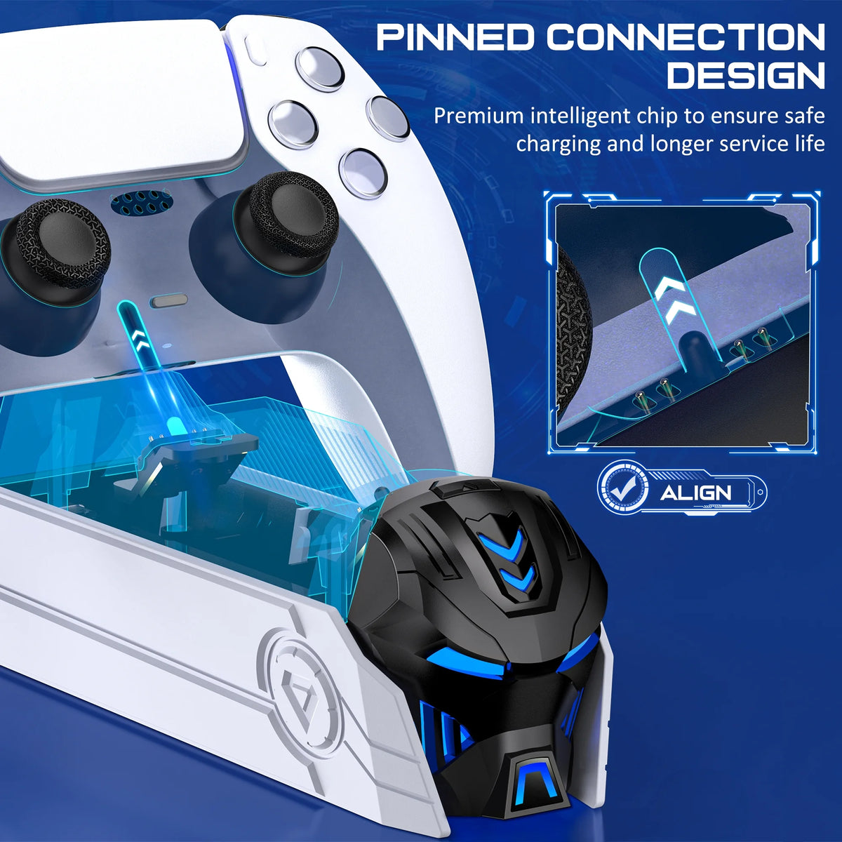 Dual Controller Charging Dock – DualSense-Style / Type-C Compatible