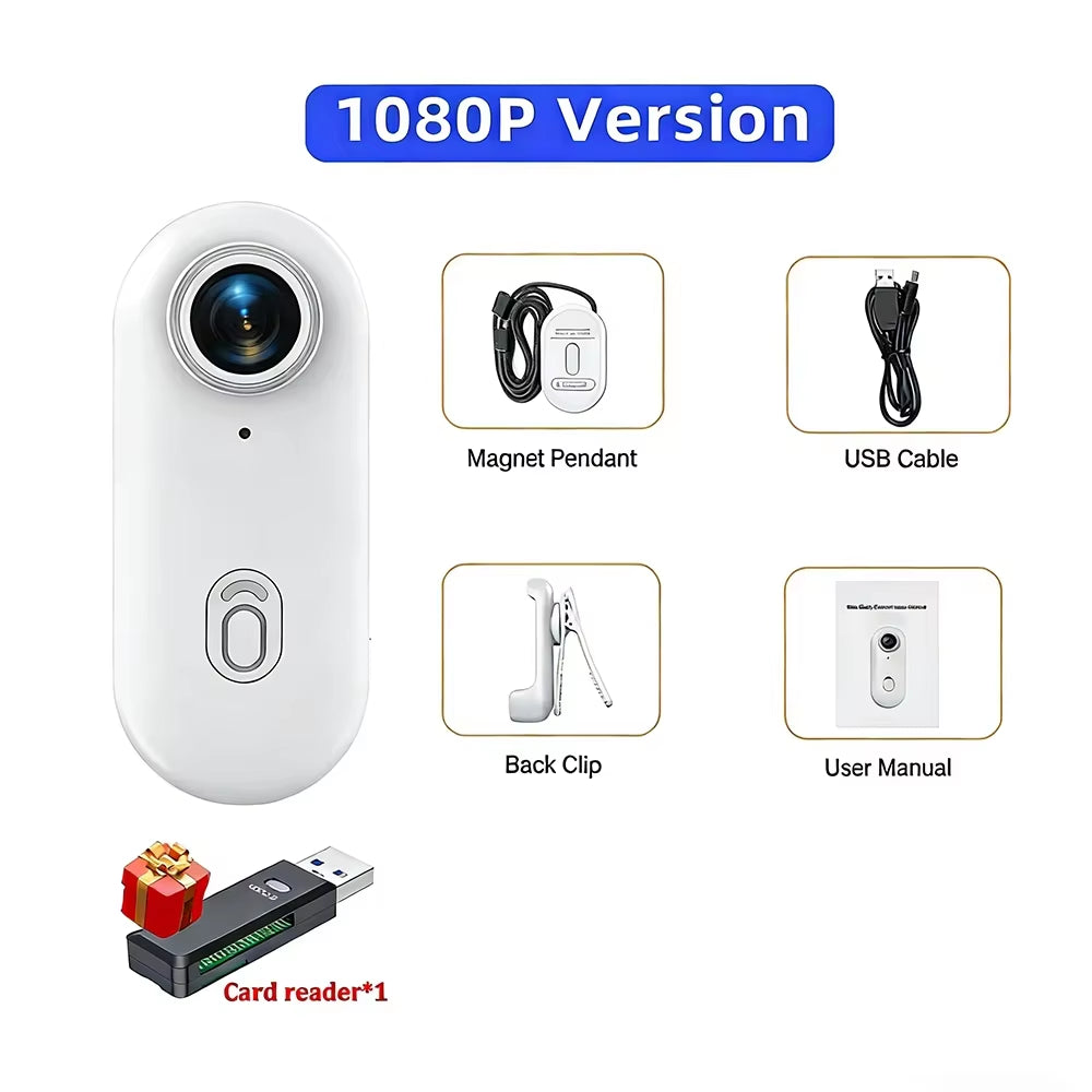 Magnetic Mini POV Camera (Wearable, Wi-Fi App)