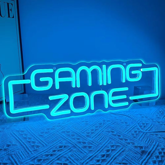 GAMER Neon Sign with Hooded-Player Art (LED, USB)