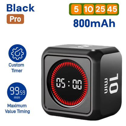 Flip-to-Start Cube Focus Timer (Preset Countdowns)