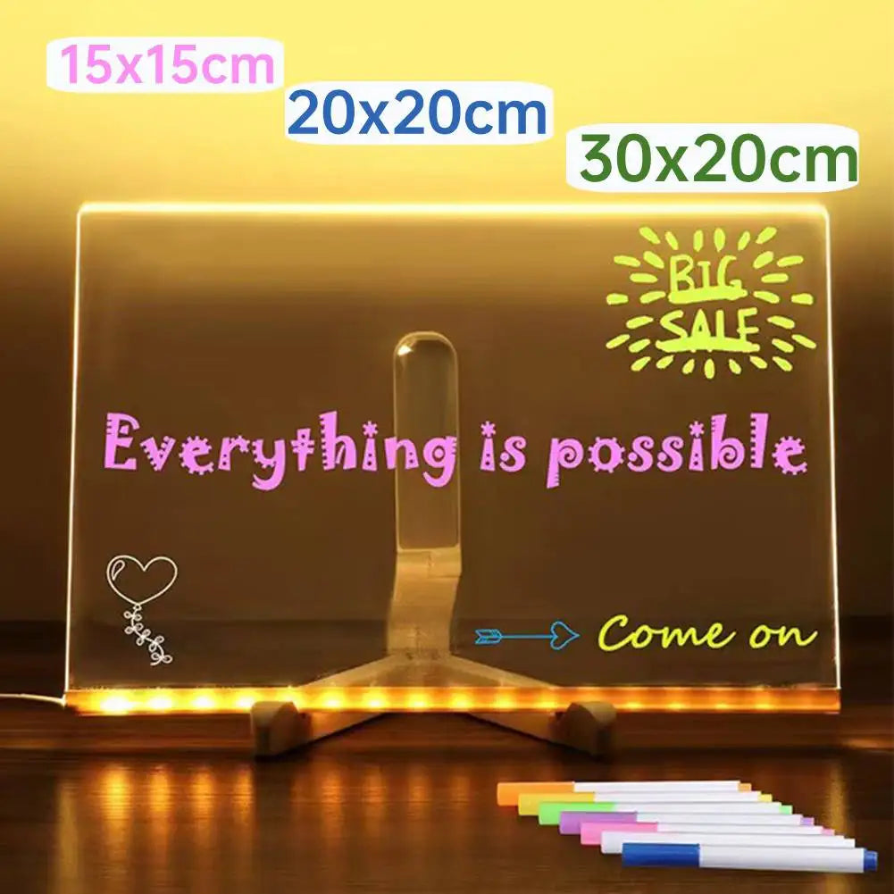 Light-Up Acrylic LED Message Board