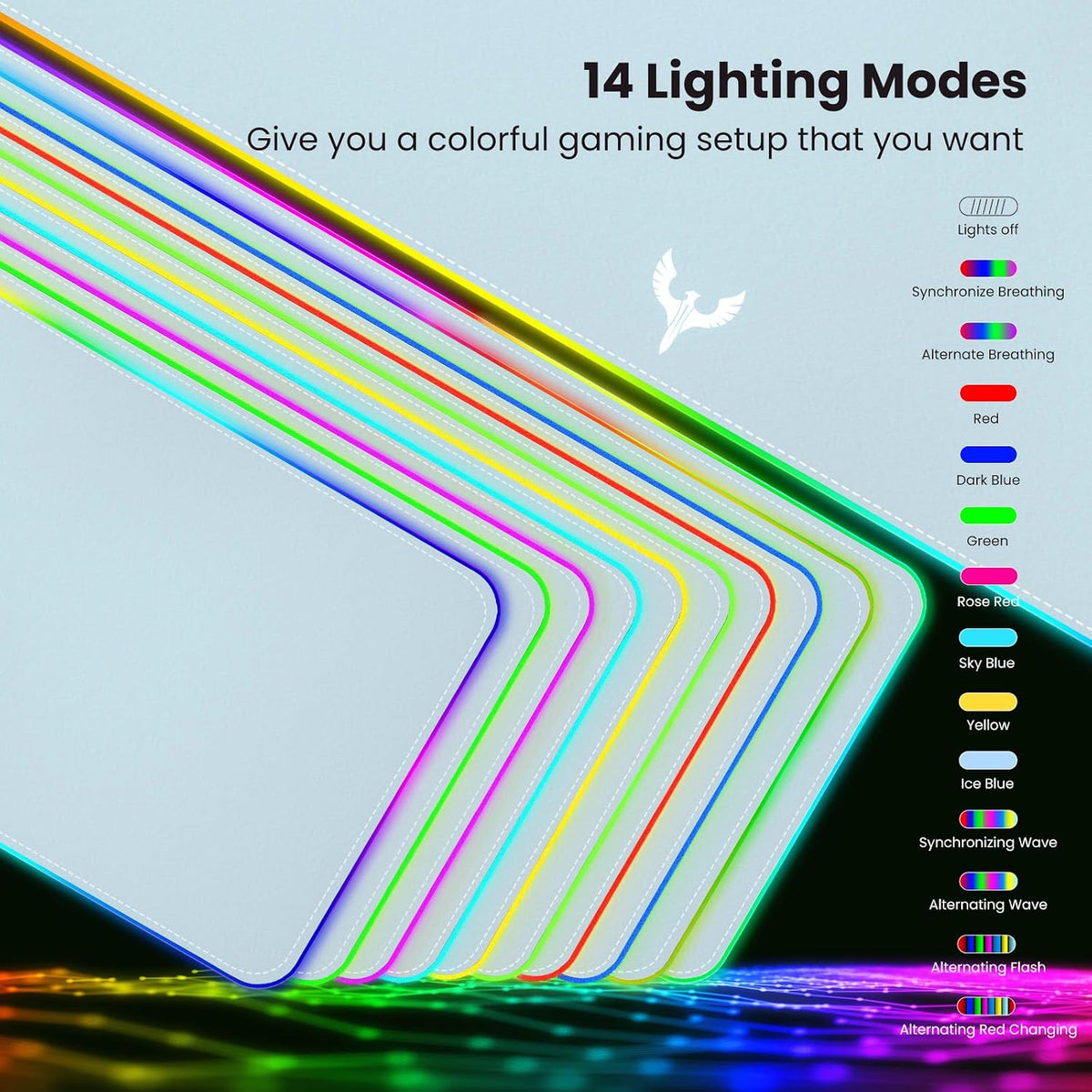RGB Extended Gaming Mouse Pad XL – Grey