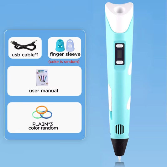 3D Printing Pen with LCD Screen & 9m PLA Filament