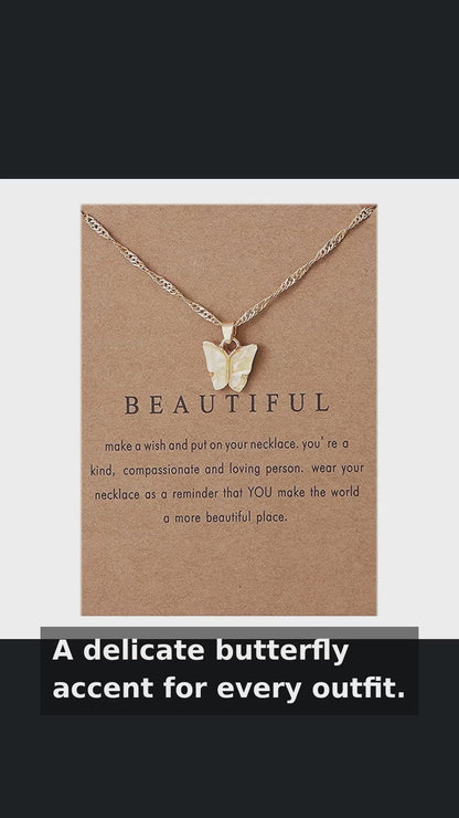 Butterfly Pendant Necklace